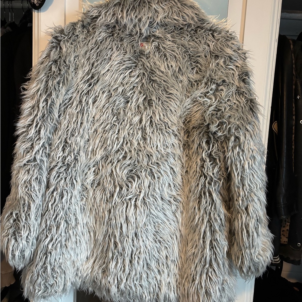 Faux fur vintage 90s y2k rave jacket - Picture 4 of 7